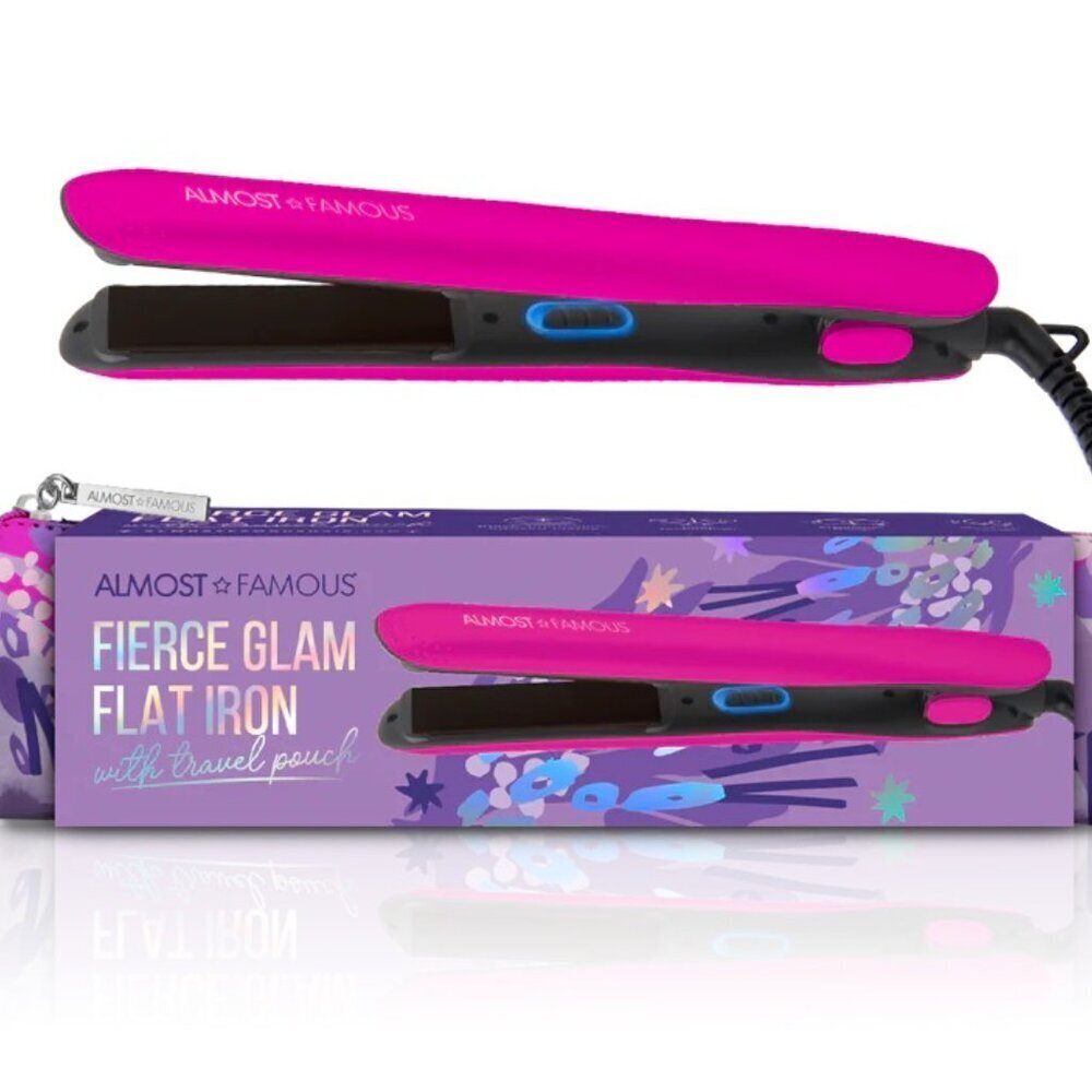 Almost Famous Fierce Glam Flat Iron with a travel pouch - NWOT